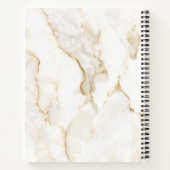 モダンな名前入りゴールドエフェクト大理石レシピ ノートブック (裏面)
