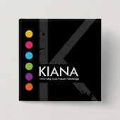 モダンな名札 缶バッジ (正面)