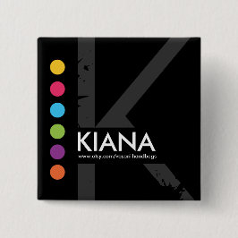 モダンな名札 缶バッジ