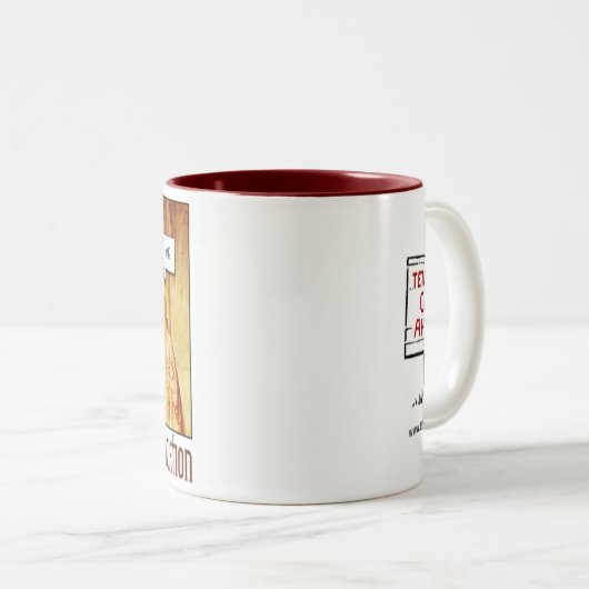 モダンな告知のコーヒー・マグ ツートーンマグカップ (正面右)