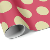 モダンな唐辛子とオリーブの水玉模様のクリスマス ラッピングペーパー (ロールコーナー)