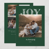 モダンな喜びのエレガントなホリデー写真カード シーズンカード (正面/裏面)