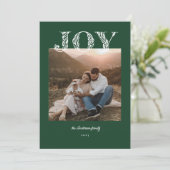 モダンな喜びのエレガントなホリデー写真カード シーズンカード (スタンド正面)