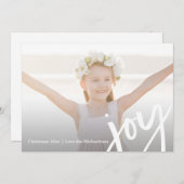 モダンな喜びのタイポグラフィ エレガントな写真 クリスマス (正面/裏面)