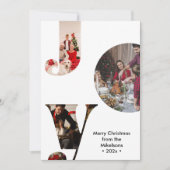 モダンな喜びの家族写真コラージュ シーズンカード (正面)