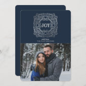 モダンな喜び|の休日の写真カード シーズンカード (正面/裏面)