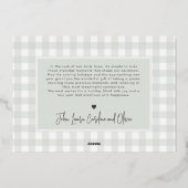 モダンな喜び シルバー ミニマル エレガント 1枚の写真 家族 箔シーズンカード (裏面)