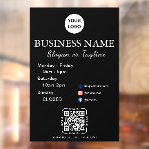 モダンな営業時間スクリプト & QR, ソーシャルメディア