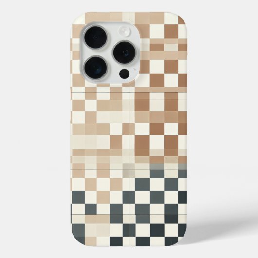 モダンな四象限グラデーションチェック柄のスマホケース Case-Mate iPhoneケース (裏面)
