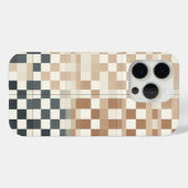 モダンな四象限グラデーションチェック柄のスマホケース Case-Mate iPhoneケース (裏面 (横))