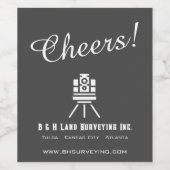 モダンな土地測量事業のラベル ワインラベル (シングルラベル)