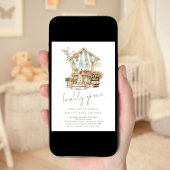 モダンな地元で育てられた農家の市場ベビーシャワー 招待状