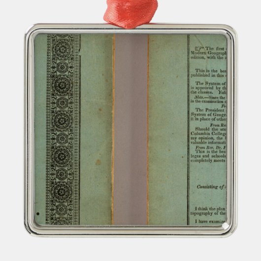 モダンな地図書 メタルオーナメント (正面)