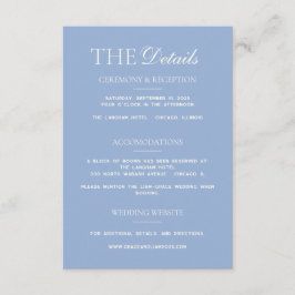 モダンな境界線のエレガンス ウェディング ディテール カード