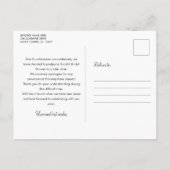 モダンな変更 プラン ブライダルシャワー ゴールドスター ポストカード (裏面)