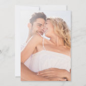 モダンな夏のビーチオceanウェディング Save the Date セーブザデート (裏面)