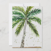 モダンな夏の海辺のウェディング セーブザデート (裏面)