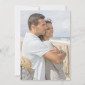 モダンな夏の海辺の結婚式 Save the Date セーブザデート (裏面)