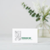 モダンな外構工事請負業者向けミニマルデザイン 名刺 (スタンド正面)