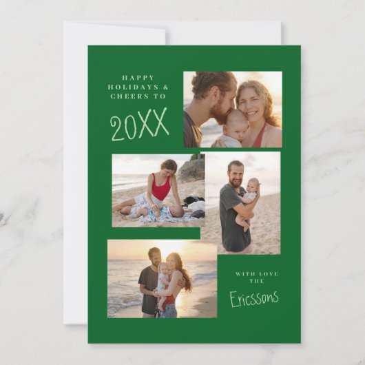 モダンな多写真コラージュカード シーズンカード (正面)