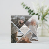 モダンな多写真コラージュ卒業生 案内状 (スタンド正面)