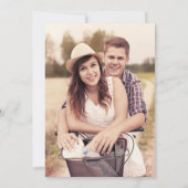 モダンな多写真コラージュ結婚式 セーブザデート (裏面)