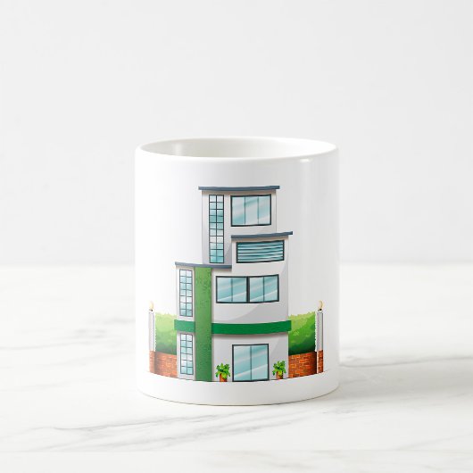 モダンな多層階住宅 コンテンポラリーな家 コーヒーマグカップ