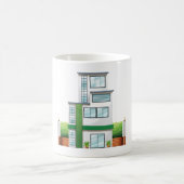 モダンな多層階住宅 コンテンポラリーな家 コーヒーマグカップ (中央)
