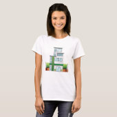 モダンな多層階住宅 コンテンポラリーな家 Tシャツ (正面フル)