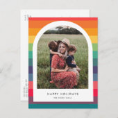 モダンな多色のアーチの写真の挨 シーズンポストカード (正面/裏面)