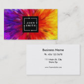 モダンな多色刷りの水彩画のカッコいいの抽象芸術 名刺 (正面/裏面)