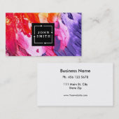 モダンな多色刷りの水彩画は抽象美術を冷却します 名刺 (正面/裏面)