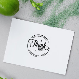 モダンな多言語のサンキュースタンプ ラバースタンプ