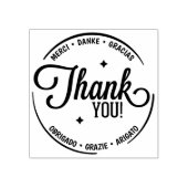 モダンな多言語のサンキュースタンプ ラバースタンプ (インプリント)