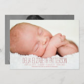 モダンな夢2の写真のベビーの誕生の発表 案内状 (正面/裏面)