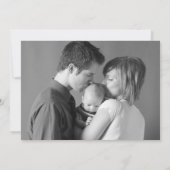 モダンな夢2の写真の男の赤ちゃんの誕生の発表 案内状 (裏面)