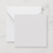 モダンな大人っぽい手書き風 グレー ノートカード (裏面)