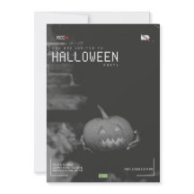 モダンな大人向けハロウィンパーティー招待状