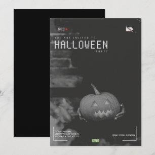 モダンな大人向けハロウィンパーティー招待状 招待状