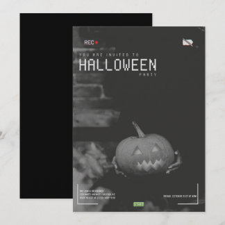 モダンな大人向けハロウィンパーティー招待状 招待状