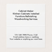 モダンな大工の建築業者 名刺 (内部フラット)