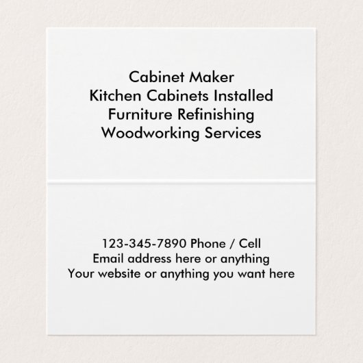 モダンな大工の建築業者 名刺 (内部フラット)