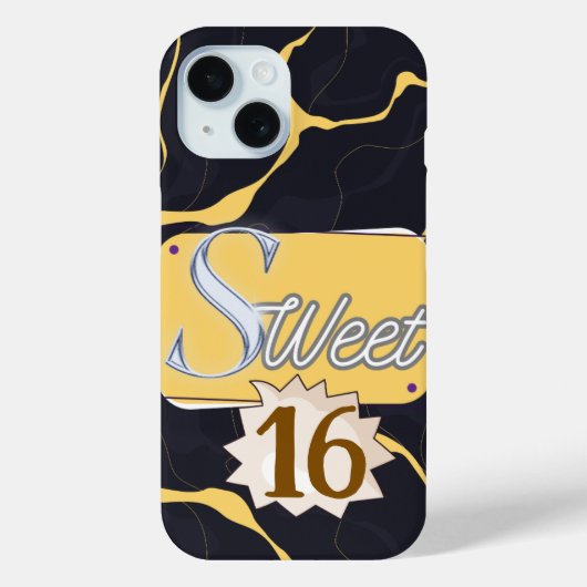 モダンな大文字のiPhoneケース - シンプルなカバー Case-Mate iPhoneケース (裏面)