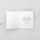 モダンな大文字モノグラムフォト ミニマリスト結婚式 サンキューカード (内部)