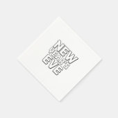 モダンな大晦日パーティー スタンダードカクテルナプキン (角)