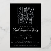 モダンな大晦日パーティー 箔シーズンカード (正面)