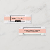 モダンな大理石のきれいな小型名刺 スキニー名刺 (正面/裏面)