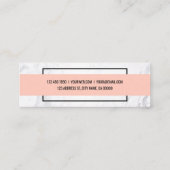 モダンな大理石のきれいな小型名刺 スキニー名刺 (裏面)