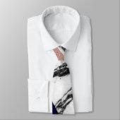 モダンな大理石のばら色の金ゴールドおよび濃紺Tricut Geo ネクタイ (タイ)