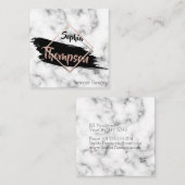 モダンな大理石のペンキの打撃のグリッター-名刺 スクエア名刺 (正面/裏面)